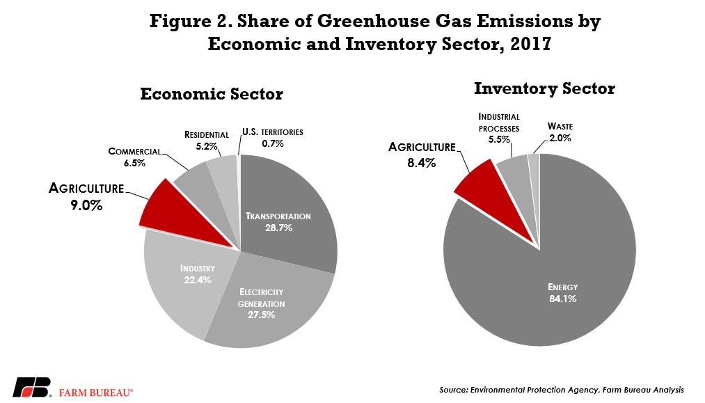 New10_AgEcon's tweet photo. DYK: #Agriculture's contribution to #greenhouse gas emissions is at or below 9%, less than #transportation #electricity and other industries. Once our productivity gains are counted, you realize #agriculture has been on a long path to #sustainability #GreenNewDeal @FarmBureau https://t.co/YR2kICHxD3