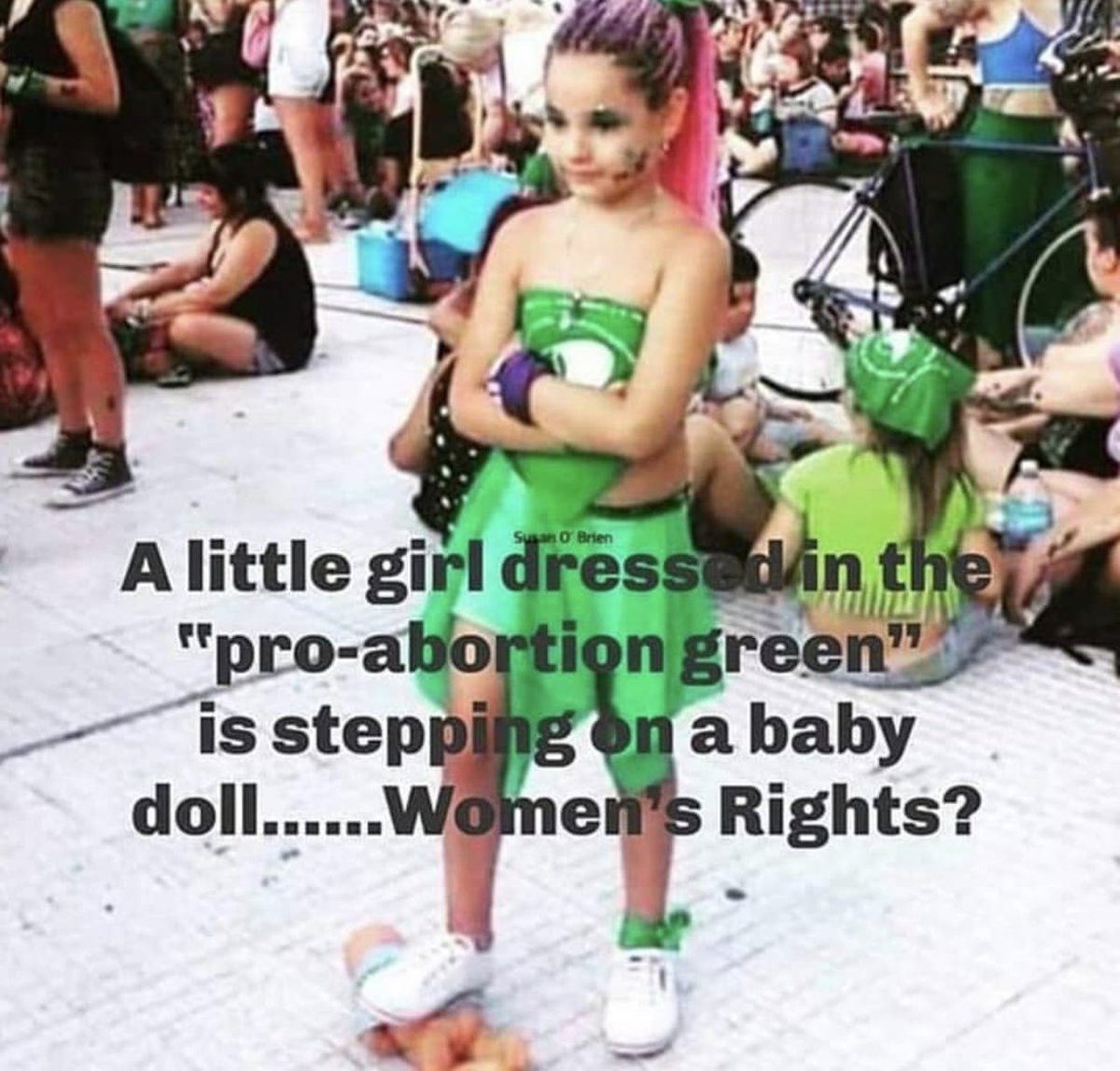 Is this the way pro-abortion parents are teaching their children women's rights, by crushing a little baby doll with her foot? <a href="/PPFA/">Planned Parenthood</a> Oh Lord, have mercy on us! #prolife #abortion