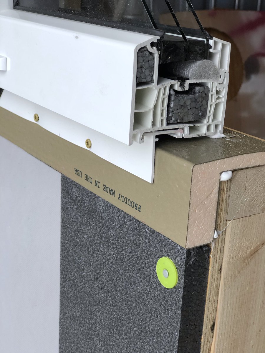 Kind of makes you wonder how anyone ever installed a window with exterior insulation before ThermalBuck. Thanks for visiting us at <a href="/IntlBldrsShow/">Builders' Show</a>  - @basfwallsystems BOOTH PB2 in the @probuildermag Show Village outdoors! #highperformance building solutions. #continuousinsulation