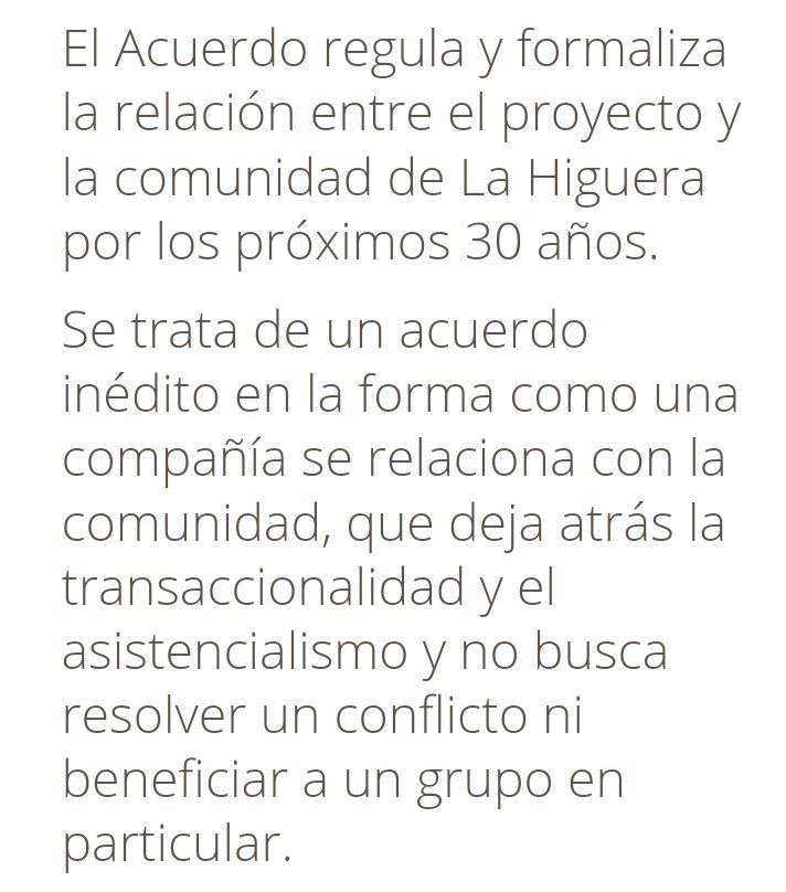 Cómo Asociación mantenemos un acuerdo legal con Andes Iron y su proyecto Dominga, que permitirá realizar acciones que concreten el desarrollo tan anhelado para la comuna, desarrollo que fuera truncado por las malas prácticas de la politica de la cuál, como país fuimos testigos.