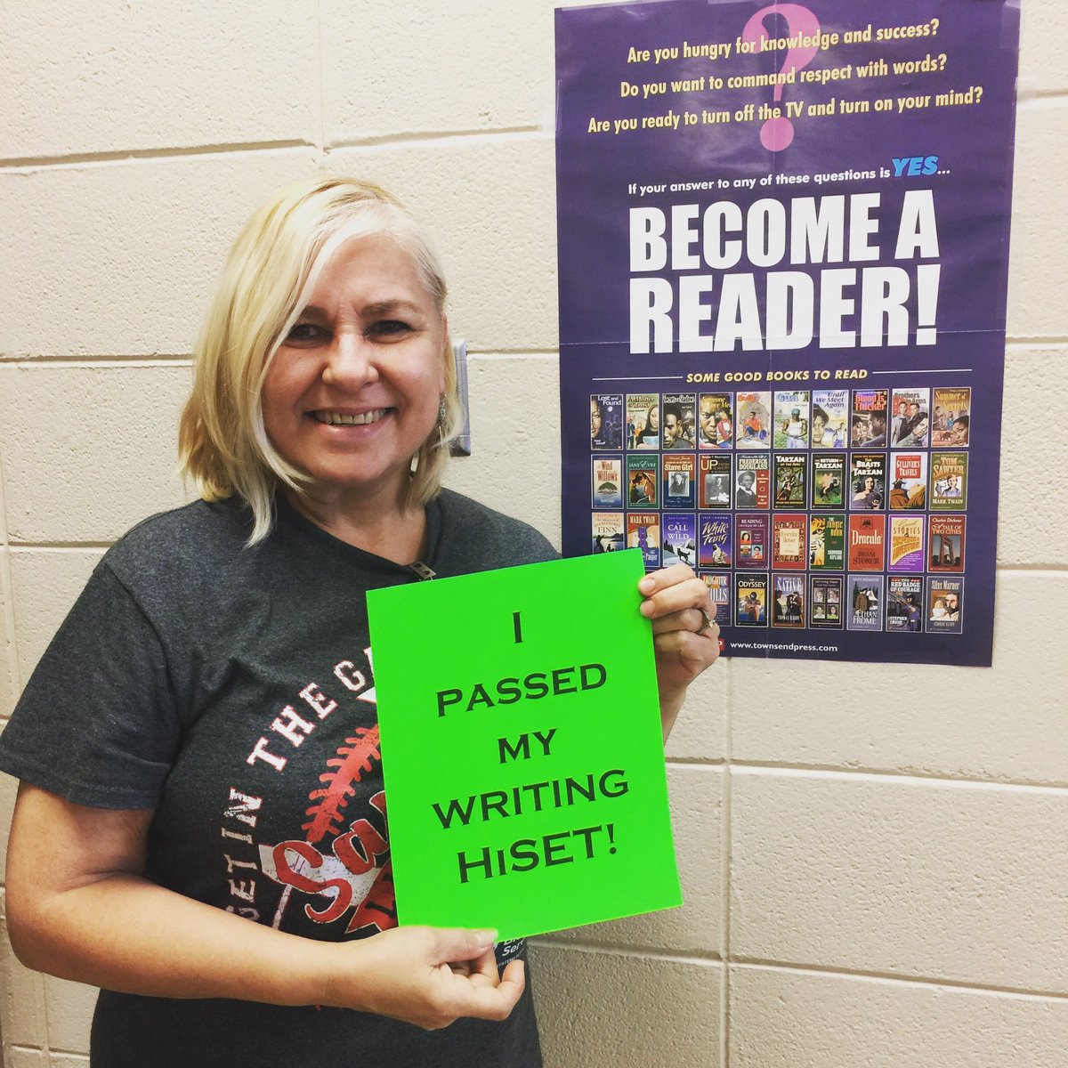 slccadulted's tweet photo. Four subjects passed, and one to go! Congrats to Myriam Vizcarra for passing her Writing #hiset! #slcc #slccadulted #yesucan #wru #educateandelevate #workreadyu #hse #writing #esl #iamesl #iamadulted https://t.co/ymtHSHUuEU