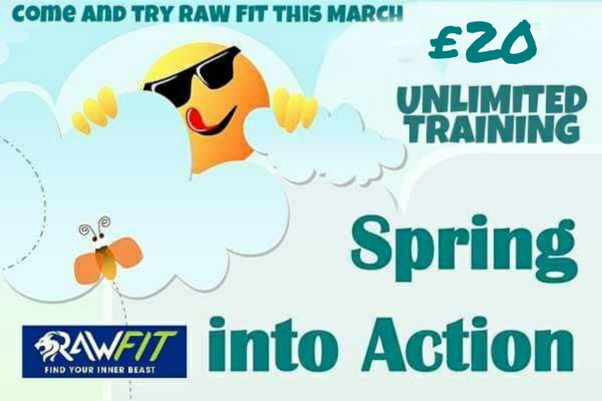 RAWFIT1's tweet photo. CRAZYNESS......

£20 - Unlimited Training

Only at RAW FIT this March

Train at any of or timetabled classes as many times as you like this March.

Just purchase a monthly pass at https://t.co/JrTykkFj6g

Get fit, get RAW FIT 😎

#RAW #RAWFIT #training #outsidetraining https://t.co/zUfdf0Rmyc