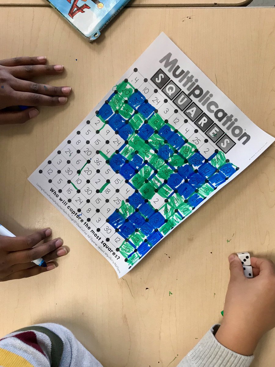 The grade 3/4s loved playing multiplication squares! A fun game to practice #multiplication! #QueensEduc #iteachmath ⁦<a href="/MoraineHills/">Moraine Hills PS</a>⁩