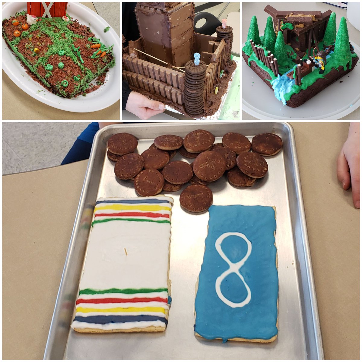tmcGrade5's tweet photo. Just a few examples of 5/3 and 5/4's representation of the fur trade. Why not use food as a tool for literacy! #furtrade #literacy https://t.co/uFetJJUySN