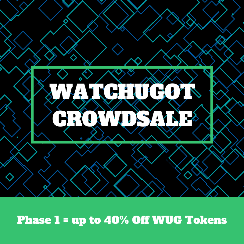 WUG_Crew's tweet photo. Join the WatchUGot Crowdsale. We are currently in phase 1, that means you can get up to 40% off your WUGTokens. Hurry over to https://t.co/iZhcv52T81 to signup. Only 7 days left in phase 1. #blockchain #charity #challenge #app #crypto #btc #eth #wugtoken #wugcrew https://t.co/gRo2JyWG7U