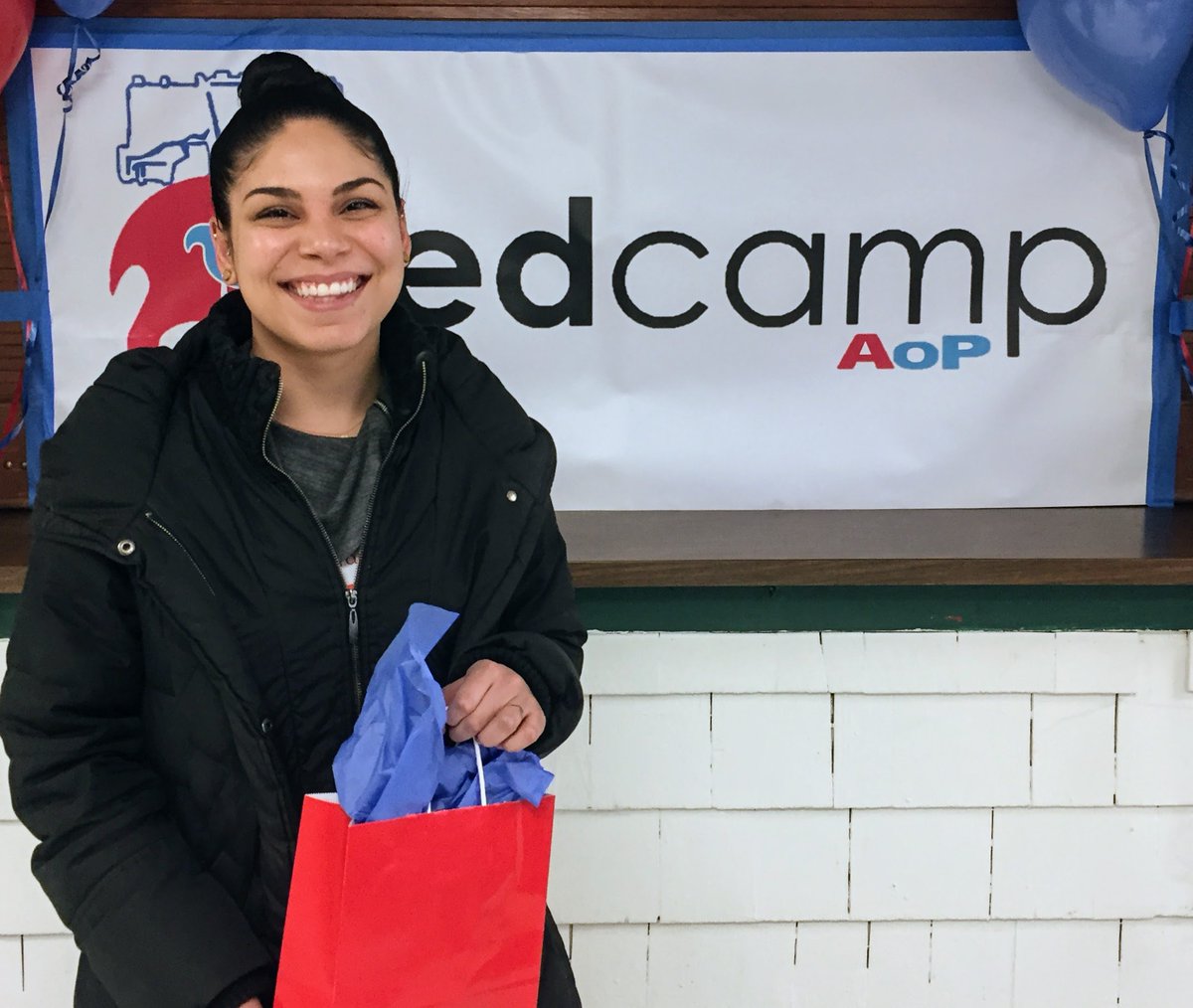 EdcampAoP's tweet photo. Gracemarie will be able to sit back, relax and watch her phone with a very cool neck phone mount!

- St. Ignatius https://t.co/p1zerklY7z