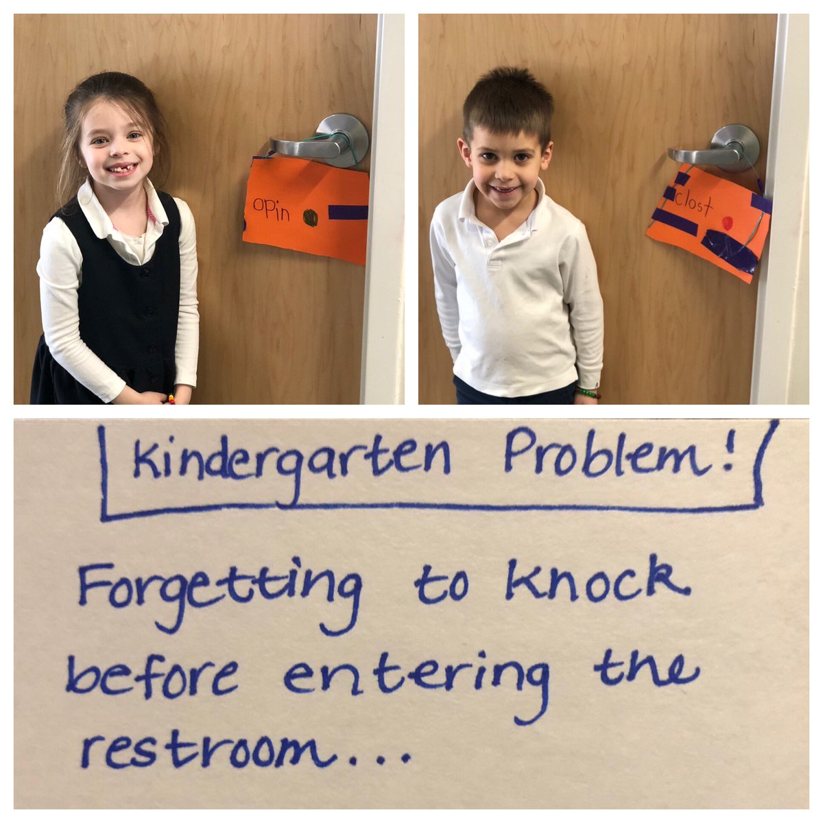 PeckKIDLab's tweet photo. Finding opportunities to improve our kindergarten community by solving our kindergarten problems! #kinderdesign #authenticproblemsolving #designthinking @AgencybyDesign @thepeckschool https://t.co/BsvU7WFaYh