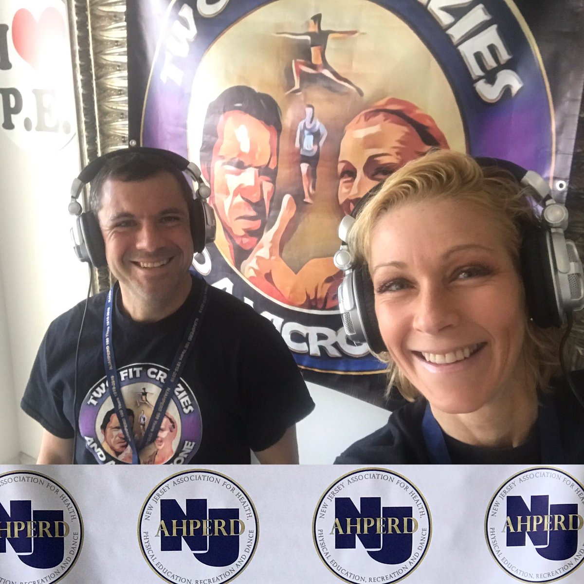 ContiFitness's tweet photo. Two Fit Crazies &amp; a Microphone LIVE Podcasting from Ocean Palace Resort! Giving PE Teachers a Voice! 100th Anniversary of NJ AHPERD! #TwoFitCrazies #Educate #Fitness #Health #Nutrition #Move #Inspire #Kids #PETeachers #NJEA @NJAHPERD @njteachers @NJEA https://t.co/3M5WJRyCW0 https://t.co/1OQS8AvOkW