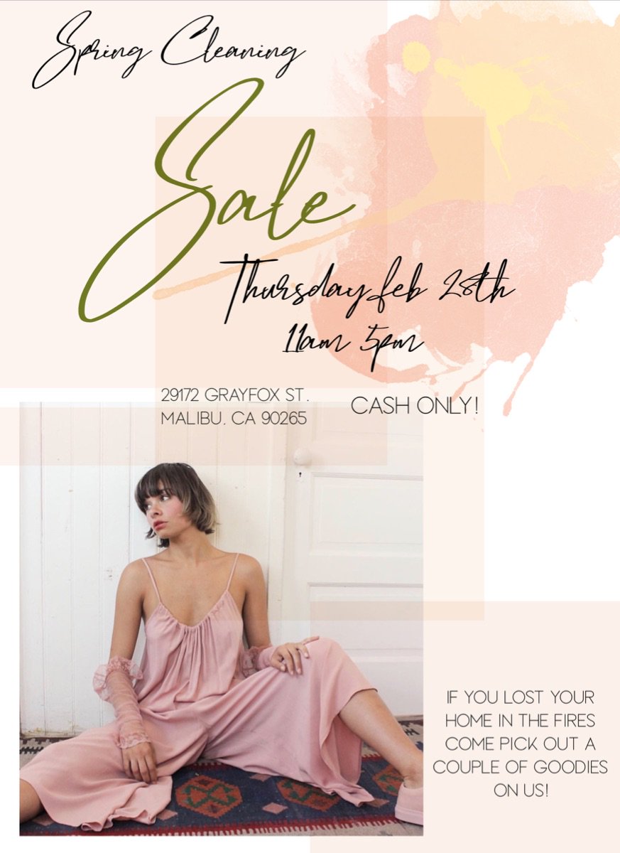 Save the Date! TYSA Spring Cleaning Sale in Malibu! Grab your girls and head to Malibu THIS Thursday for some incredible deals! - mailchi.mp/tysadesigns.co…