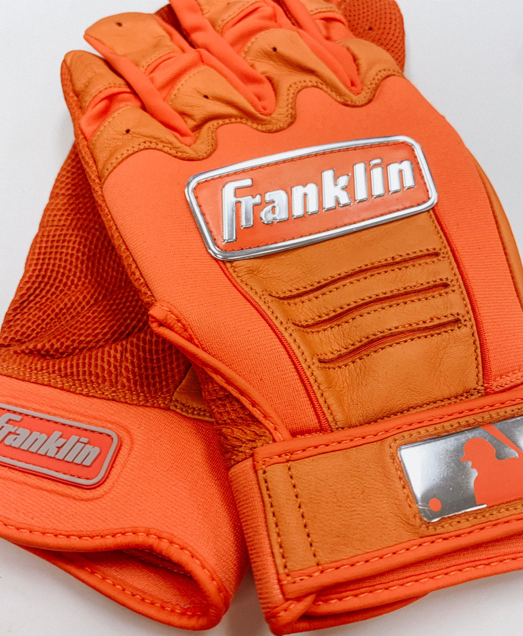 Orange franklin batting gloves hotsell