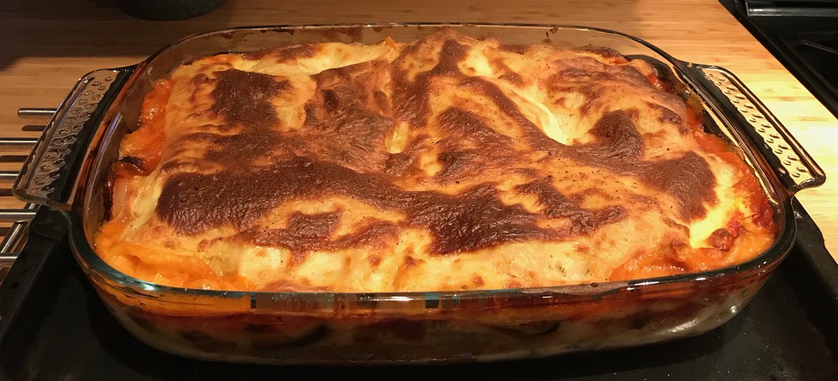 A little creativity with leftovers from the weekend...ratatouille &amp; chopped up cooked sausages. Mix up a quick white sauce &amp; layer with lasagne sheets. howtofeast.com/home-cooking/