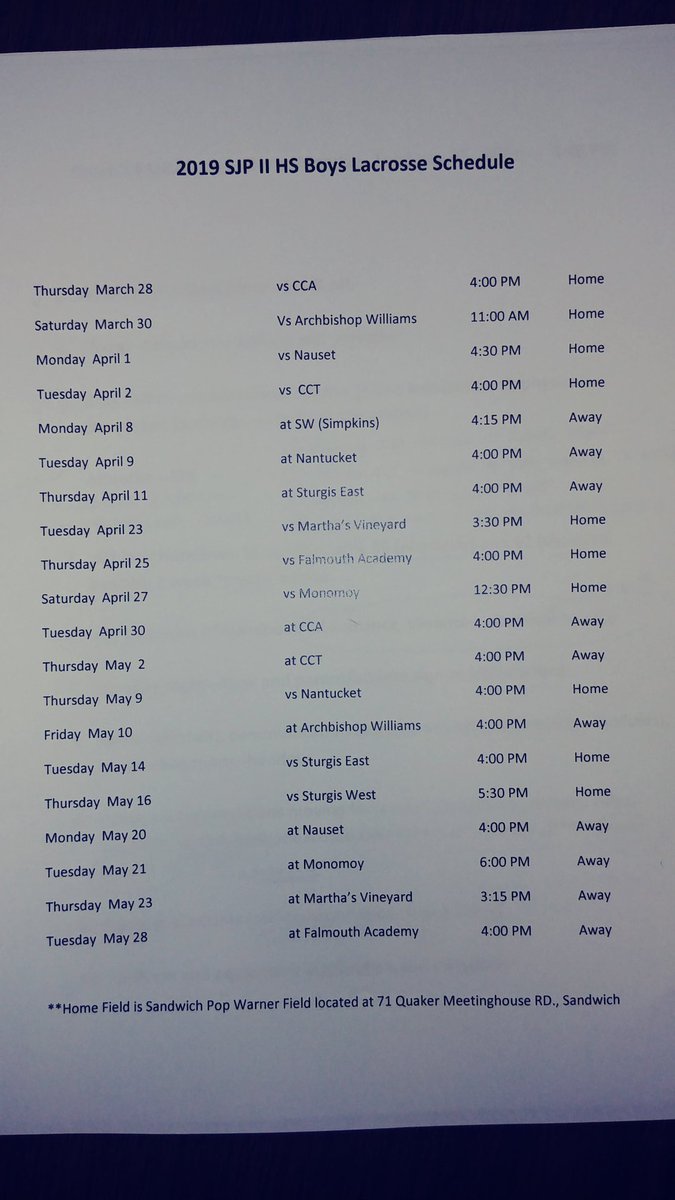 sjpgirlslax's tweet photo. Ready to rock and roll ladies. 2019 schedule is out. Time to focus Lions https://t.co/VDuvfOU5LA