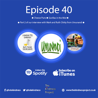 holakindness's tweet photo. #NowPlaying 

#Episode 40 - #cheese #puns, #Gorillas in the Mist and #part2 of our #interview with Mark and Ruth Chitty from #Umunandi - https://t.co/jdYJpJz0XO  

#availablenow on #iTunes https://t.co/s6PRyWAna5  and #Spotify https://t.co/OlINDU1HDT  #ListenToThis #charity https://t.co/7iNXWgmSjG