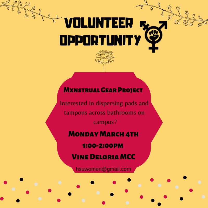 hsu_WRC's tweet photo. Hey folks, we're having a meeting on Monday, March 4th for anyone interested in volunteering at the WRC. Specifically for the Mxnstrual Gear Project. Please feel free and welcomed to stop by! https://t.co/KXHNRiK8WD