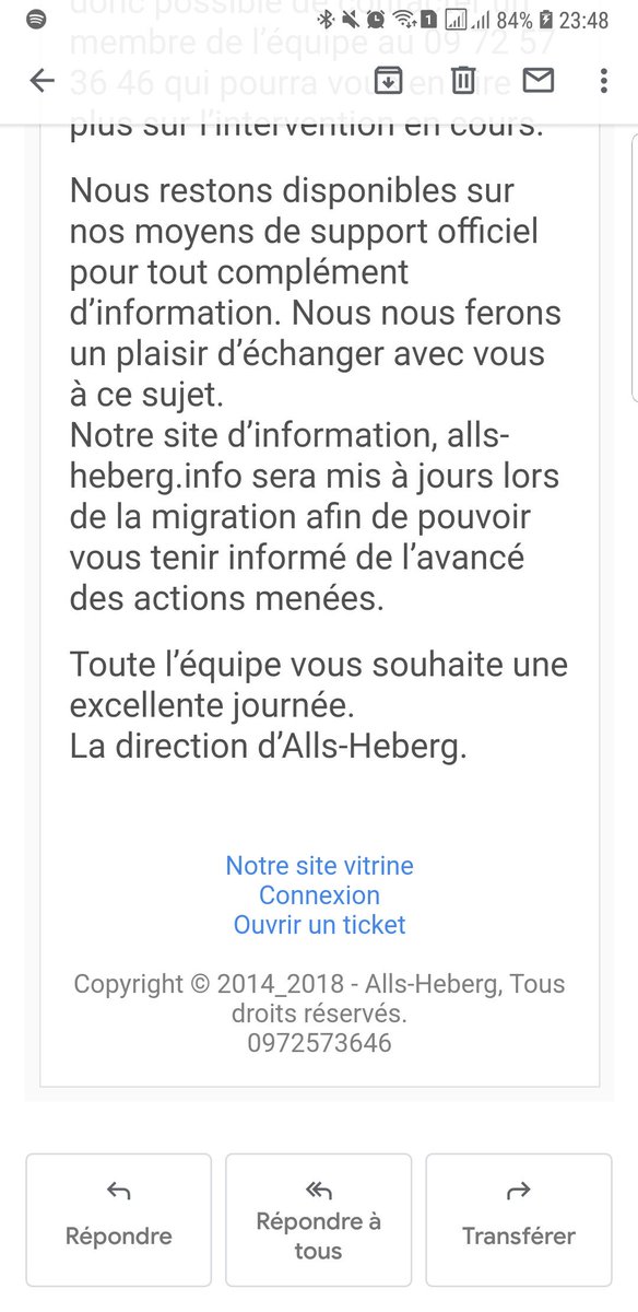 HugoLoli_'s tweet photo. Toujours un petit problème de mail, vous avez pas actualisé le copyright 😅 @allshebergfr @allanm_ah https://t.co/yuVQmgeNck