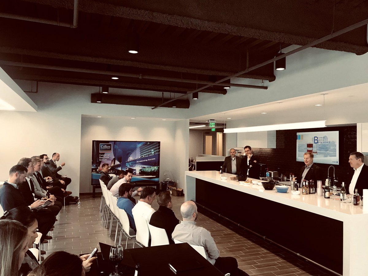 Colliers_WI's tweet photo. Finishing our Monday off strong with the latest of our Beer and Bourbon knowledge series for our brokers. #knowledgeleaders https://t.co/sVxX7LLLdB