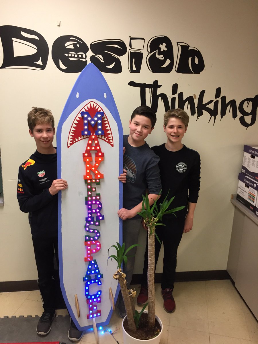 OP97Design's tweet photo. Surfs Up in Electronics. #bebrooks97 #oakpark97 #op97electronics #makerspace #pltw https://t.co/MOMalrIu3P