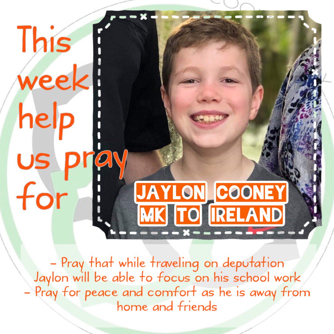 UPWITHMKS's tweet photo. Jaylon &amp; his family are missionaries to Ireland. 
Pray that while traveling (on deputation) Jaylon will be able to focus on his school work
Pray for peace and comfort as he is away from home &amp; friends.

#upwithmks #mks #thirdculturekid #mkm #mkministries #prayformks https://t.co/wa13k9xdGs