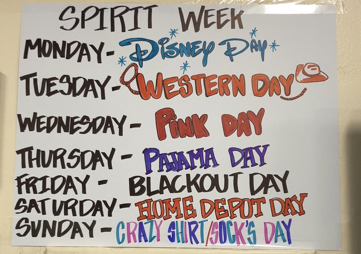 GabrielaG8989's tweet photo. Getting ready for the VOA. Celebrating spirit week here at #THD0580 #VOAConnectivity 🙂 @TuttleLouis @RebekahBush https://t.co/569A8NGQHd