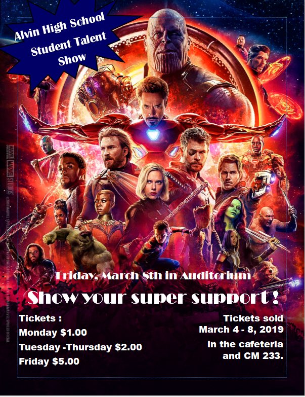 Info about the Talent Show on March 8th!!! 🥳🤩