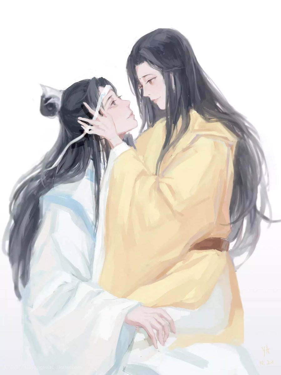 Aiai Don T Repost Twitterissa 魔道祖师 曦瑶 蓝曦臣 金光瑶 Modaozushi Xiyao 第一次搞不太会用 好像一次只能四张图 最后2p是现pa曦瑶的私设 ʃƪ