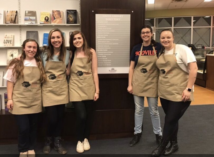 Andrew_Stauffer's tweet photo. The Book Traces Scooby Doo gang at work at @RoanokeCollege library: so impressed by this team of amazing young women @UVaLibrary @booktracesuva with kudos to @khj5c for designing the sweet gear #booktraces https://t.co/SnNPSrJqCz