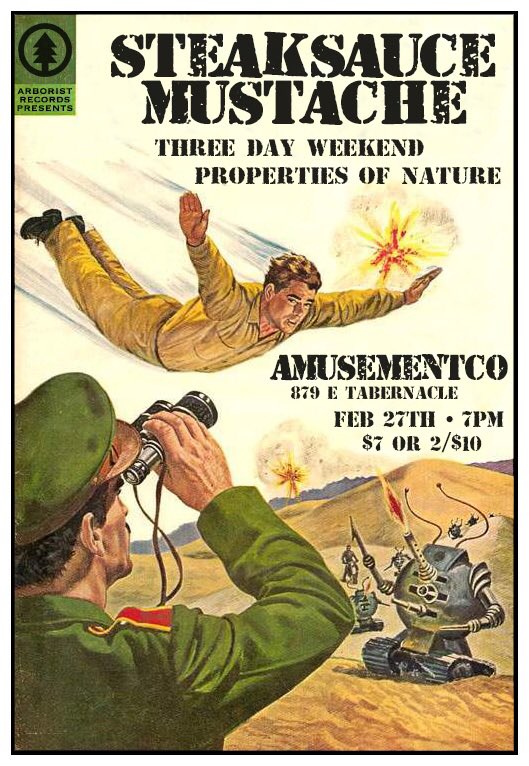 arboristrecs's tweet photo. UPCOMING ARBORIST EVENTS

 •feb 27• Steaksauce Mustache / Three Day Weekend / Properties of Nature
 •mar 2• Hip Hop Night w/ Duke Mute&amp;DGU, JayQ +more
 •mar 16• Properties of Nature / Not My Weekend +more
 •mar 23• O’ South • Beau • Alpha Panda

7pm . amco . $7 or 2/$10 https://t.co/3oVesJlHLm