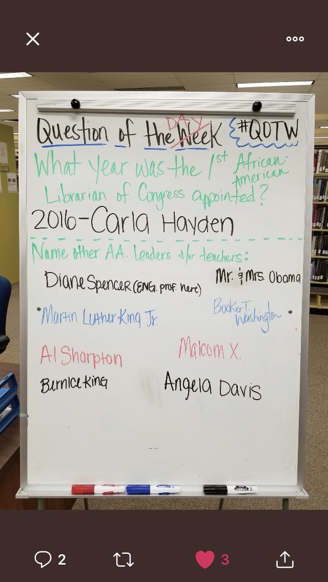 ENGL_Nicholls's tweet image. Last week @NichollsLibrary asked #NichollsLibrary users to name other African American leaders &amp;amp; teachers. L&amp;amp;L faculty member Dianne Spencer made the list. #nicholls