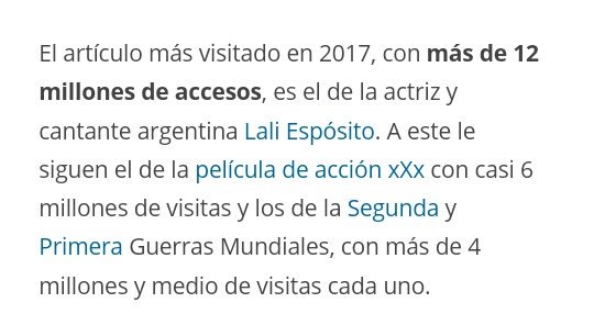 ShadyFactsLali's tweet photo. Sabían que? El artículo más visitado en 2017 de Wikipedia en Español fue el de Lali con más de 12M de accesos.

https://t.co/KlaRfg4gkn https://t.co/4fECd9Wt3h