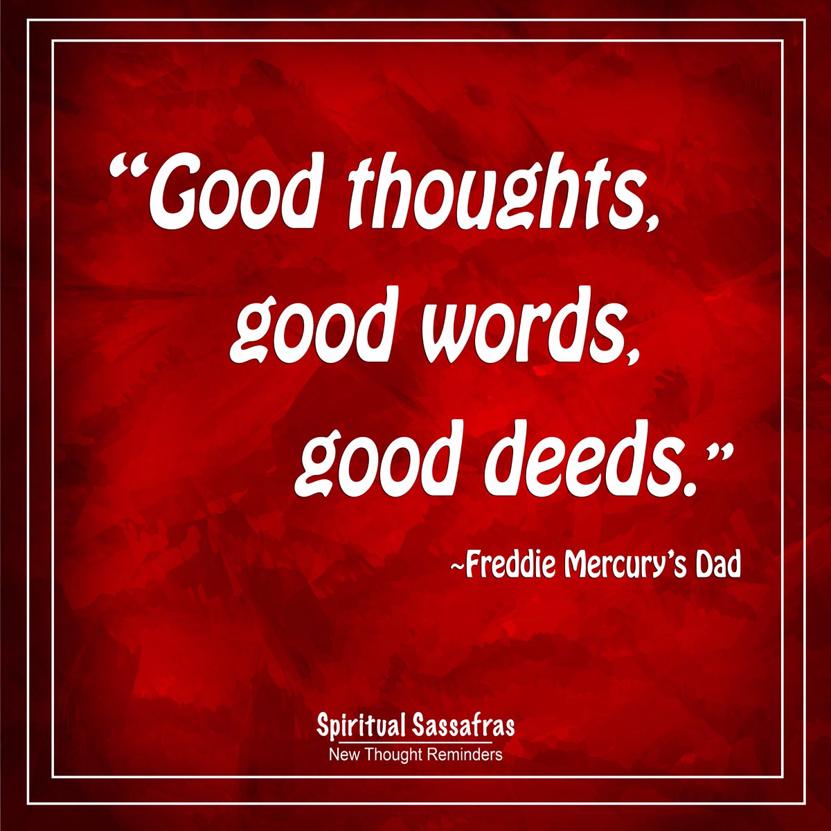 SpiritualSassa's tweet photo. Thank you, Freddie Mercury’s Dad! ❤️

#freddiemercury #bohemianrhapsody #goodthoughtsgoodwordsgooddeeds #spiritualtools #spiritualenlightenment #spiritualgrowth #livingunity #unitychurch #centersforspiritualliving #newthoughtreminders https://t.co/IWS1Zr0vB8