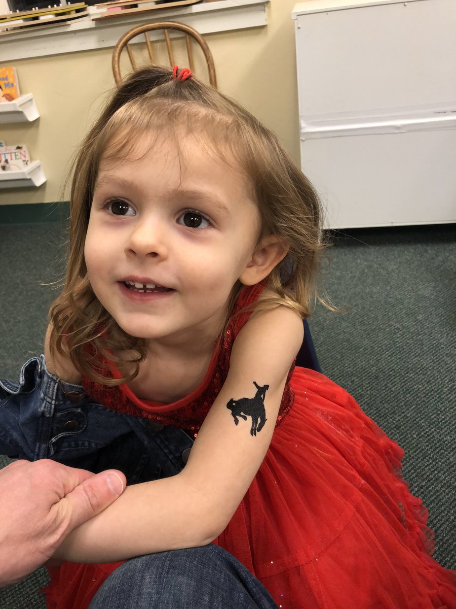 FrankLaRose's tweet image. It was recently Daddy’s night at Lainey’s preschool! The theme was Wild West! Lainey got a tattoo of a bronco, I got to dust off my old boots and we both had a blast!