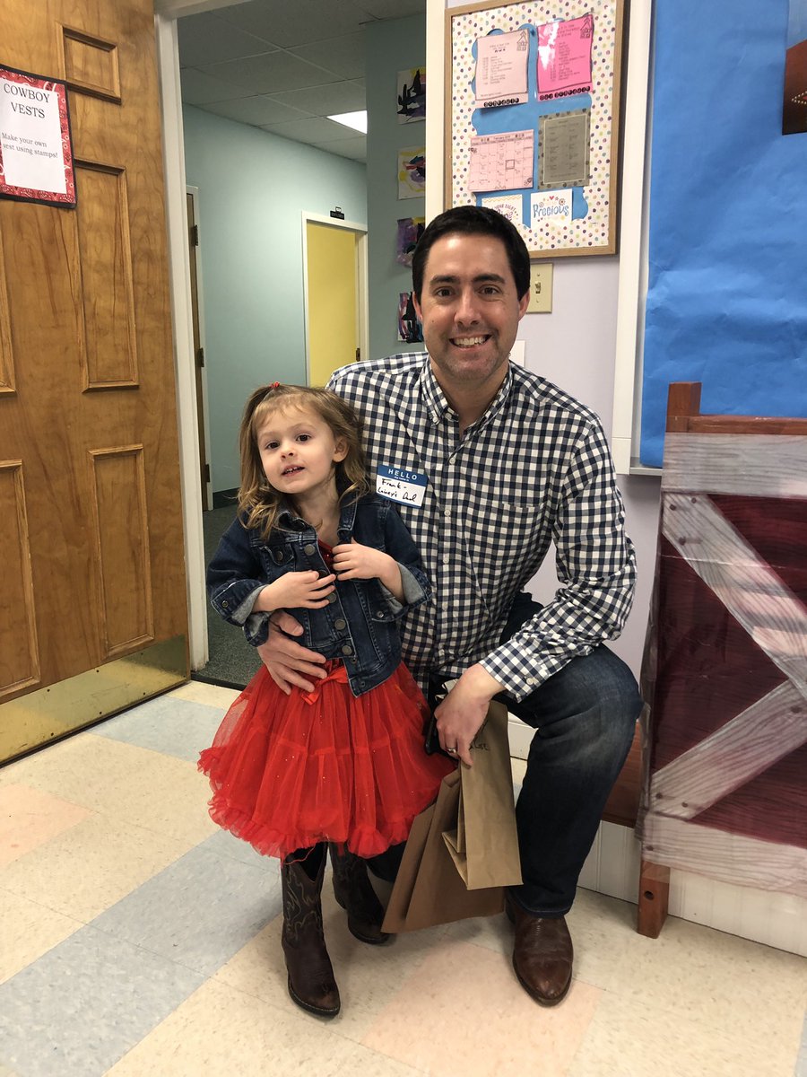 FrankLaRose's tweet image. It was recently Daddy’s night at Lainey’s preschool! The theme was Wild West! Lainey got a tattoo of a bronco, I got to dust off my old boots and we both had a blast!