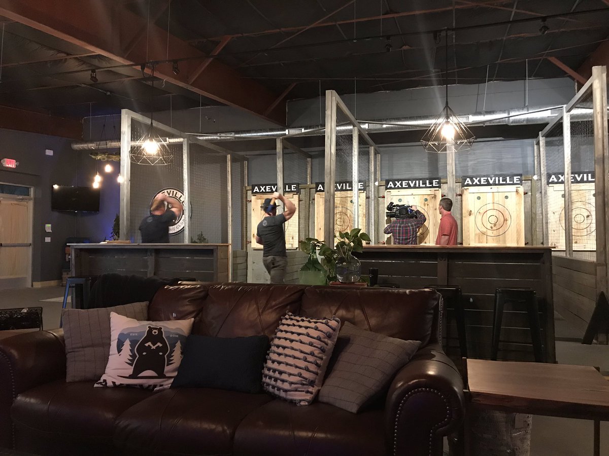 Slinging axes with <a href="/Chris_Womack/">Chris Womack</a>! #wlossports #wlos