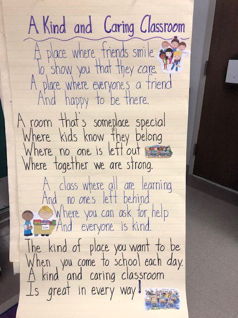 A beautiful poem from Mrs. Goldstein's class about a caring a kind classroom.