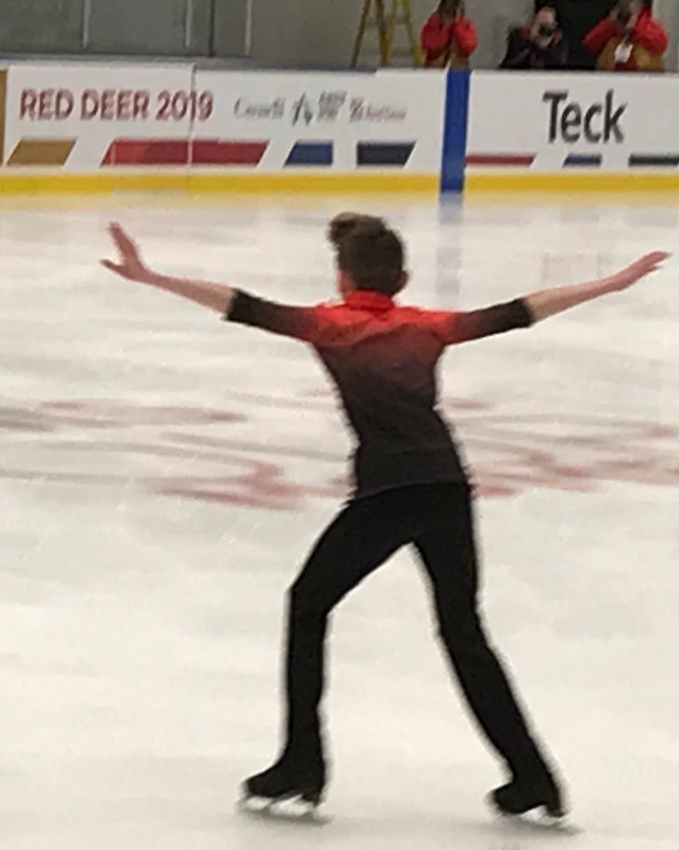 VBMonica6's tweet photo. Brennan Webb from @Team_EquipeNB #CGFigureSkating @2019CanadaGames skates a clean Short Program in Pre-Novice Men here in Red Deer.
Good job Brennan! #ThisIsOurMoment https://t.co/wf6KqTX62w