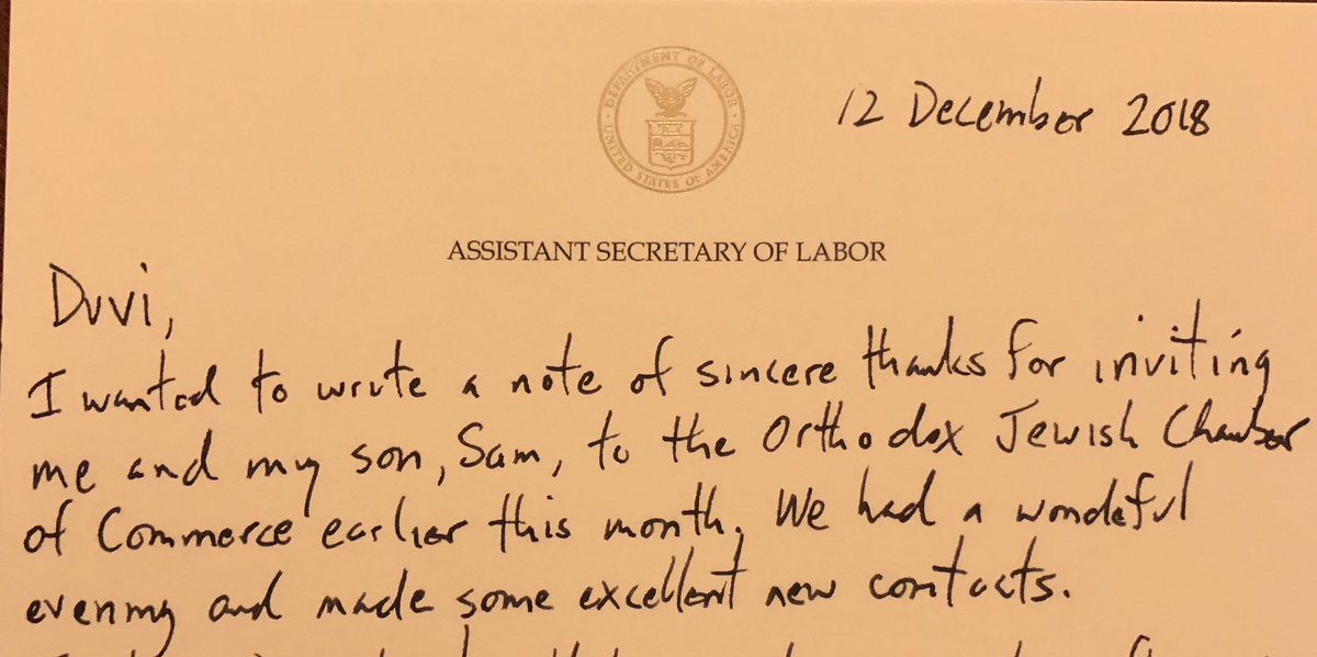 Duvi_Honig's tweet photo. Honored and Humbled to receive this Beautiful letter from the ASSSISTANT SECRETARY OF LABOR OF THE UNITED STATES OF AMERICA 🇺🇸 https://t.co/qUHx8c78NX