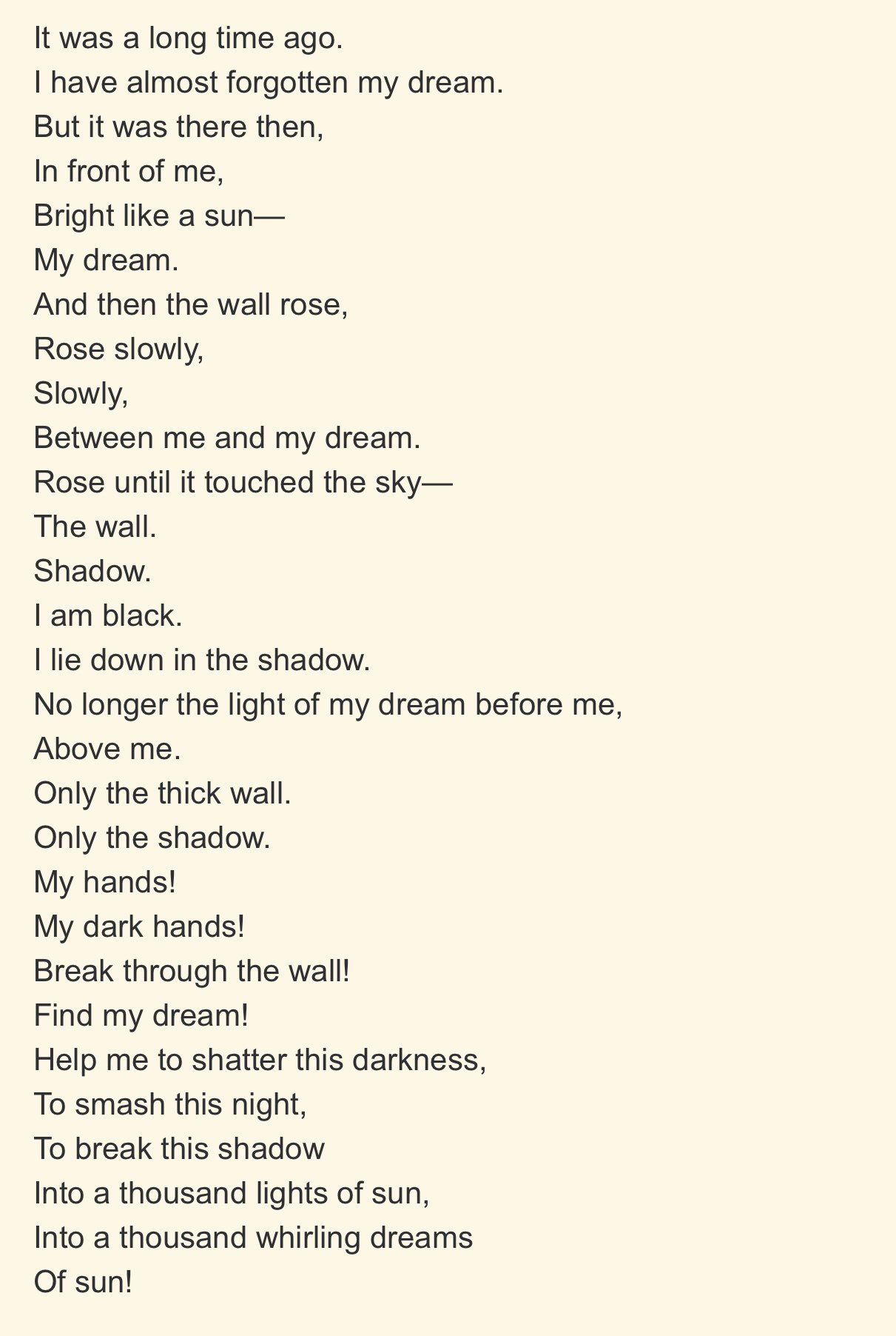 Mark Oakley On Twitter As I Grew Older By Langston Hughes Apoemaday