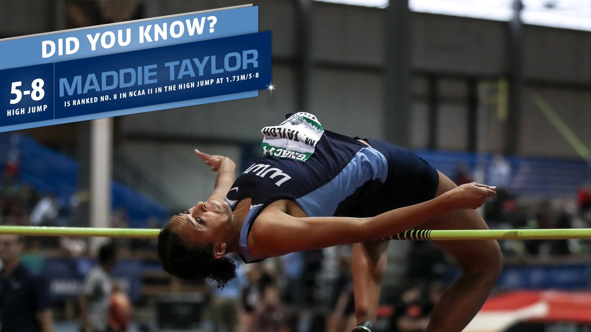 WWUAthletics's tweet photo. Did You Know...that @wwutfxc high jumper Maddie Taylor is 8th in NCAA II with her season-best jump of 5-8/1.73m?
The NCAA will announce the field for the 2019 Indoor Championships tomorrow afternoon.
#VikingNotes https://t.co/q6wG1vBmT6