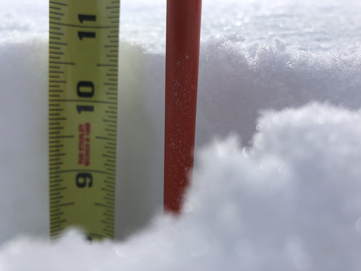 #snowtweets 10 3/4” (27.3cm) at 55455