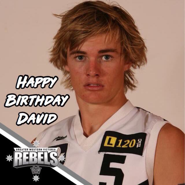 GWVRebels's tweet photo. 🎂 Happy Birthday to former Rebel, David Astbury! 🎈🎉🎁 🏆
https://t.co/PCJfXZv7Fj
#AlwaysARebel🏉 #AFLDraft2009 #Pick35 @Richmond_FC https://t.co/3JcMKwas90