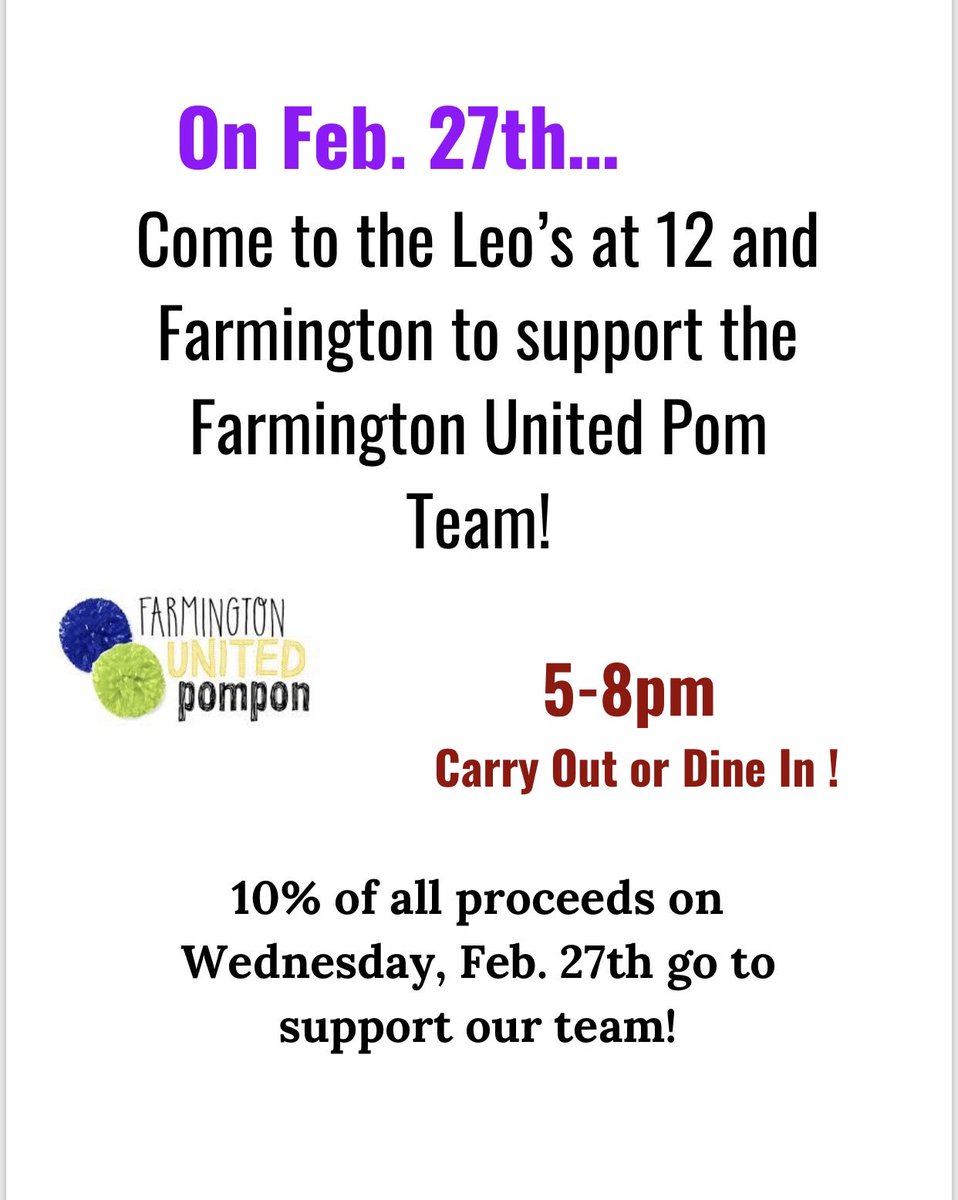 FarmUnitedPom's tweet photo. Come support our team!!!!! 💛💚💙 https://t.co/54QQS5kxTQ