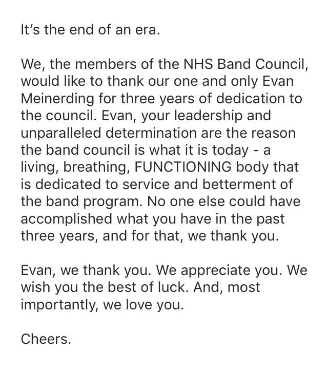 BandCouncil's tweet photo. Evan, we love you. Thank you for your dedication and determination. https://t.co/HAnxEWp4pw