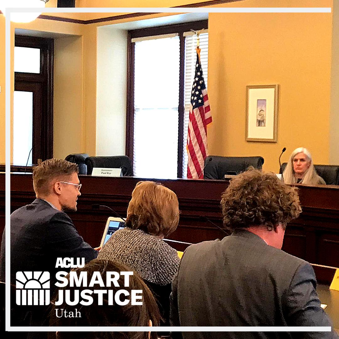 SmartJusticeUT's tweet photo. We testified against #HB293, a bill that would allow prosecutors to use a plea in abeyance as a prior conviction even though a successful plea in abeyance does not result in a conviction. The bill was tabled and did not make it out of committee. #smartjustice #utleg #utpol #utah https://t.co/XybzQ8NNVk