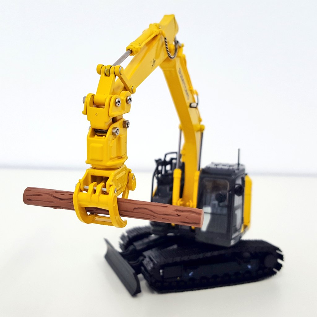 住友ショベルのミニチュア(SH 135-7 林業/グラップル仕様)超レア www