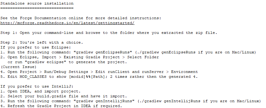 新 あらた さん Minecraft Forge 1 13 2のreadmeが更新されて 環境構築の手順が新しいものに変更されています Modding環境作る際はこれを見ながらやれば問題なく作られるでしょう