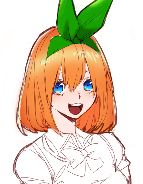 ネギ嶋白兎さんがTwitterに投稿した中野四葉(五等分の花嫁)のイラスト。