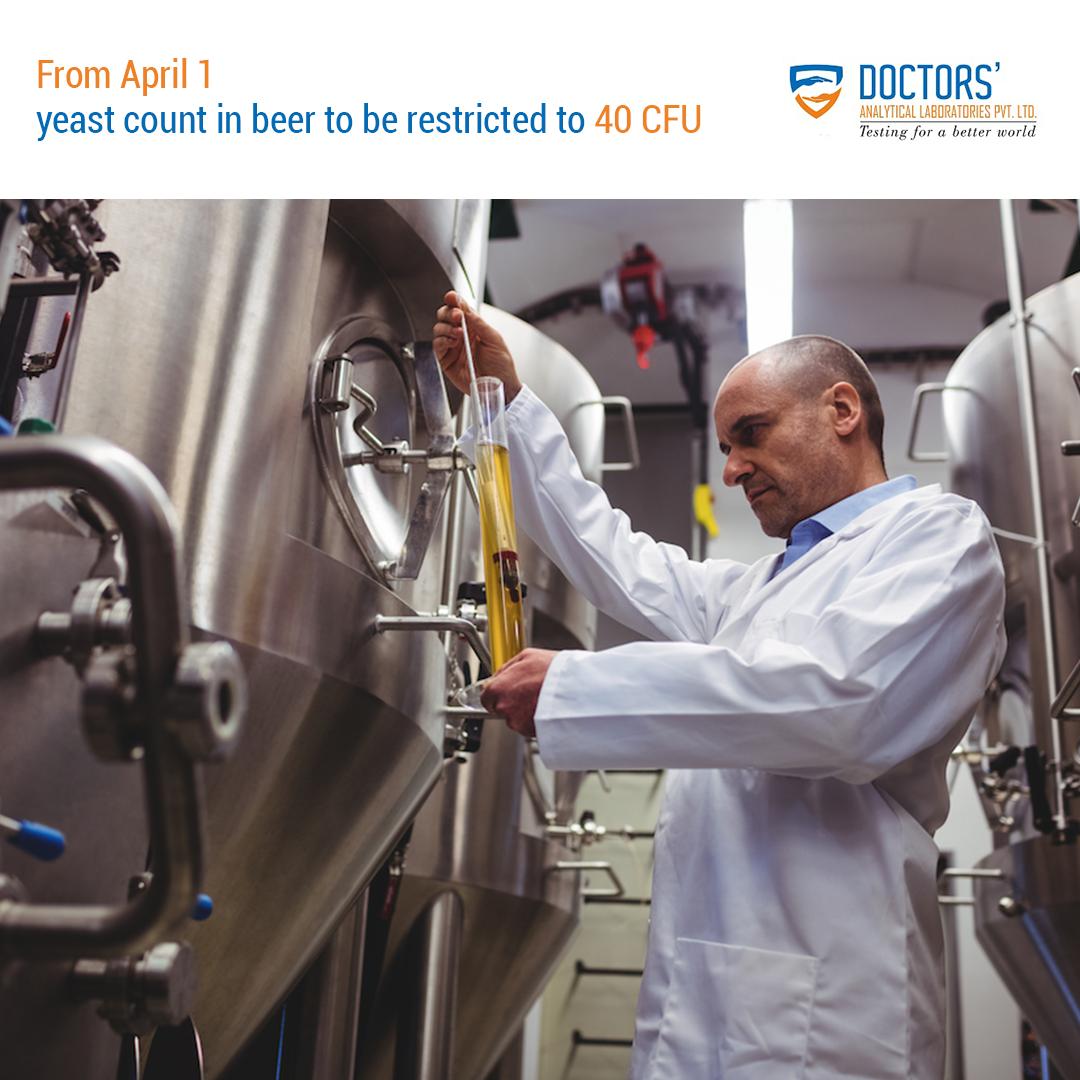 DALPLTesting's tweet image. Around 170 craft breweries in India will be affected by FSSAI’s new regulation which puts a ceiling of 40 CFU on yeast count in beers. This is a preventive step to stop the yeast count from potentially reaching harmful levels.