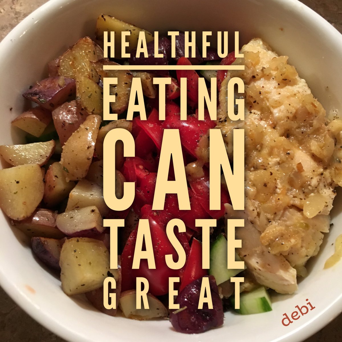 What’s In Your Buddha Bowl?
Healthful Food Can Taste Great!

Y U M M!! #FoodIsFuel

#BuddhaBowl
#ReTrainYourBrain
#EatBetter
#LiveBetter
#HealthfulFood
#HealthyFood
#HealthyTastesGood
#YUMMStopCafe
#EatTheRainbow
#FoodIsMedicine
#YouAreWorthIt ~debiiam 
Empower. Ignite. Awaken.