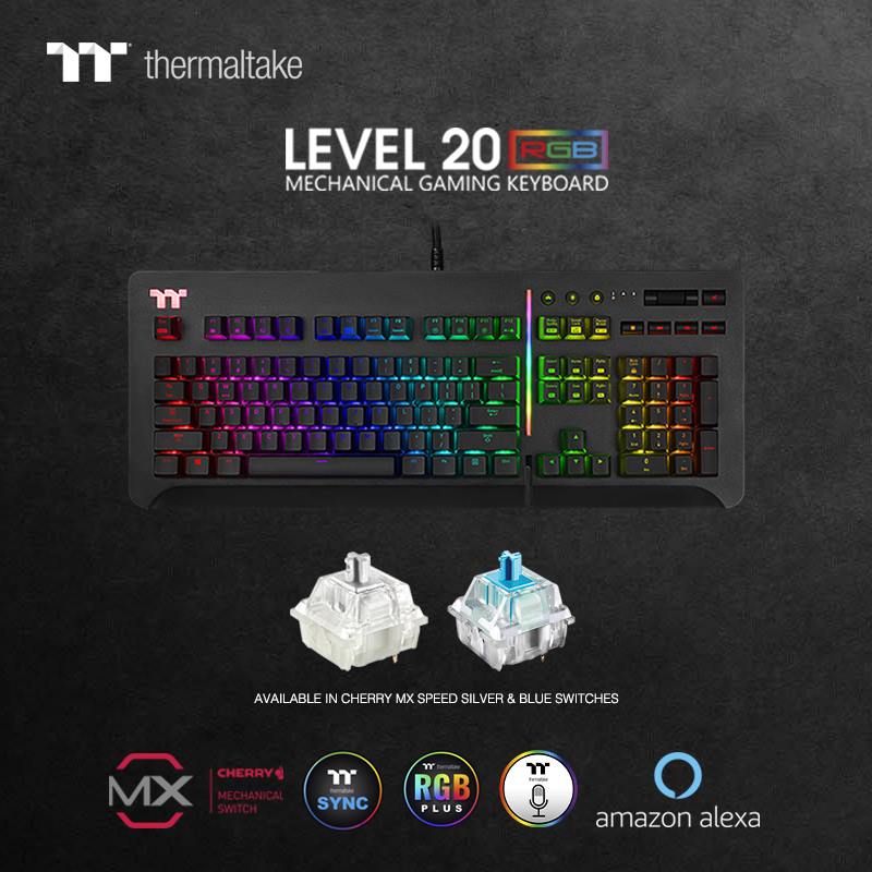 ThermaltakeInc's tweet photo. Whether you enjoy the tactile audible click from a #CherryMX Blue or prefer a quieter, faster response rate with the Cherry MX Speed Silver, look no further than the #Thermaltake #Level20RGB #gamingkeyboard.
Learn more:
https://t.co/bF3yDAzk2j" https://t.co/WQDl41vn5A