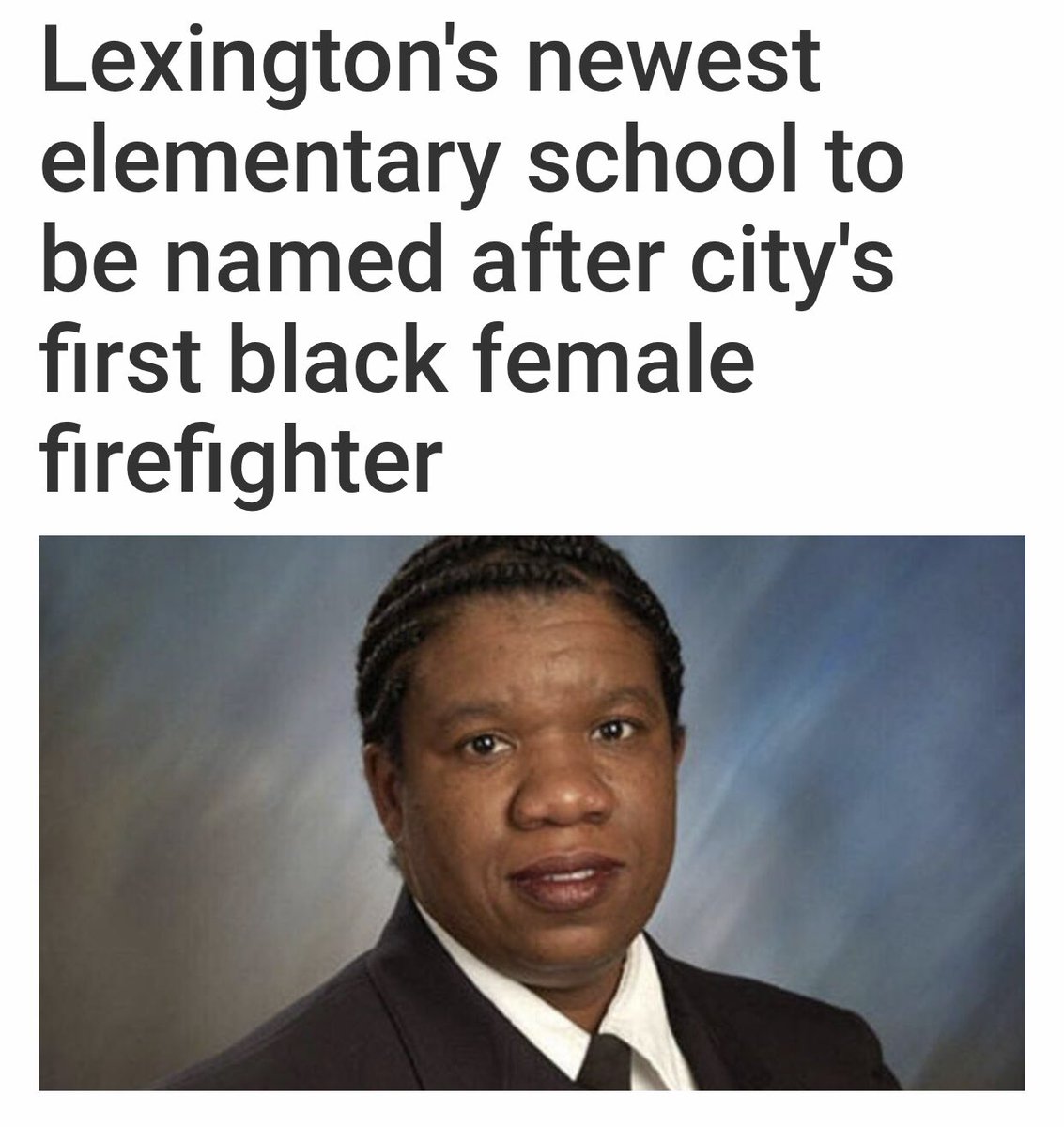BuechelFireEMS's tweet photo. The City of Lexington will be honoring the memory of Lt. Brenda Cowan, a Lexington Fire Department firefighter, by naming a new school in her honor.
What a wonderful way to honor the life and sacrifice of a hero.
#BuechelFireEMS #JeffCoFire #LexingtonFireDepartment https://t.co/uFSxv27ERd